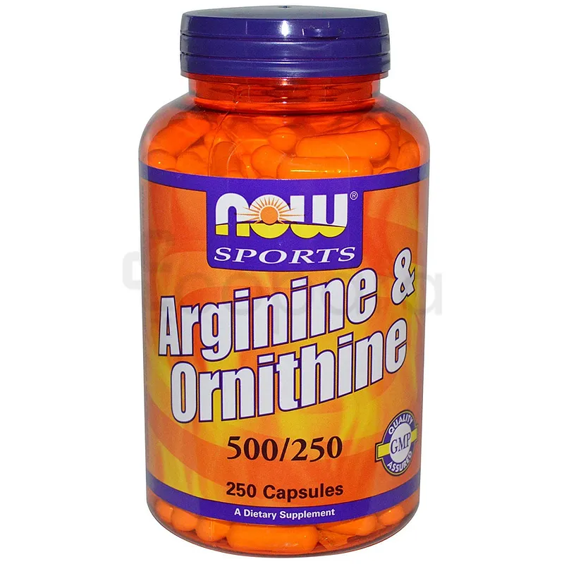 NOW SPORTS ARGININE ET ORNITHINE 500/250 BOITE DE 250 CAPSULES