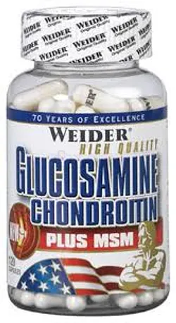 WEIDER GLUCOSAMINE CHONDROITIN PLUS MSM BOITE DE 120 CAPSULES