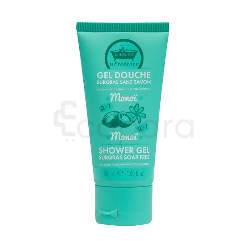 LES PETITS BAINS DE PROVENCE GEL DOUCHE SURGRAS SANS SAVON MONOI 50ML