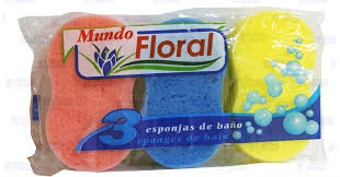 MUNDO FORAL ÉPONGES DE BAIN POUR BÉBÉS BOITE DE 3
