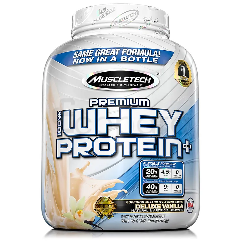 MUSCLETECH PREMIUM 100% WHEY PROTEIN PLUS VANILLE 2.27KG