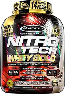 MUSCLETECH NITRO TECH WHEY GOLD COOKIES CREAM 2.50KG
