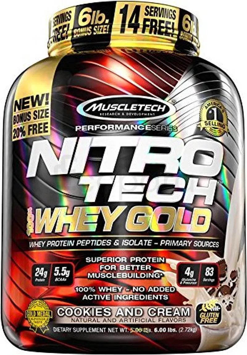 MUSCLETECH NITRO TECH WHEY GOLD COOKIES CREAM 2.50KG