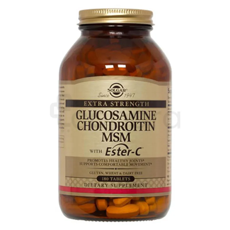 SOLGAR GLUCOSAMINE CHONDROITIN MSM BOITE DE 180 COMPRIMES