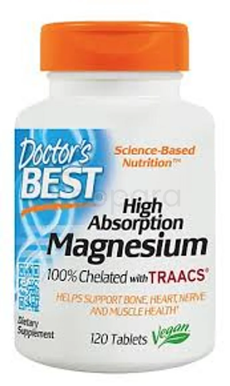DOCTOR'S BEST HIGHT ABSORPTION MAGNESIUM 100MG BOITE DE 120 COMPRIMES