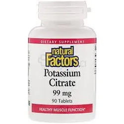 NATURAL FACTORS POTASSIUM CITRATE 99MG BOITE DE 90 COMPRIMES