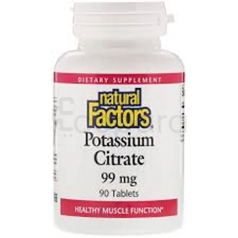 NATURAL FACTORS POTASSIUM CITRATE 99MG BOITE DE 90 COMPRIMES