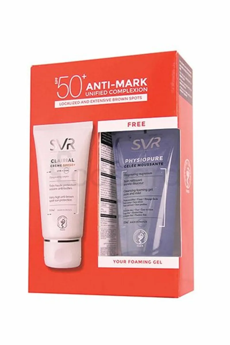 SVR ANTI-MARK CLAIRIAL CREME SPF50 50ML + PHYSIOPURE GEL MOUSSANT 50ML OFFERT