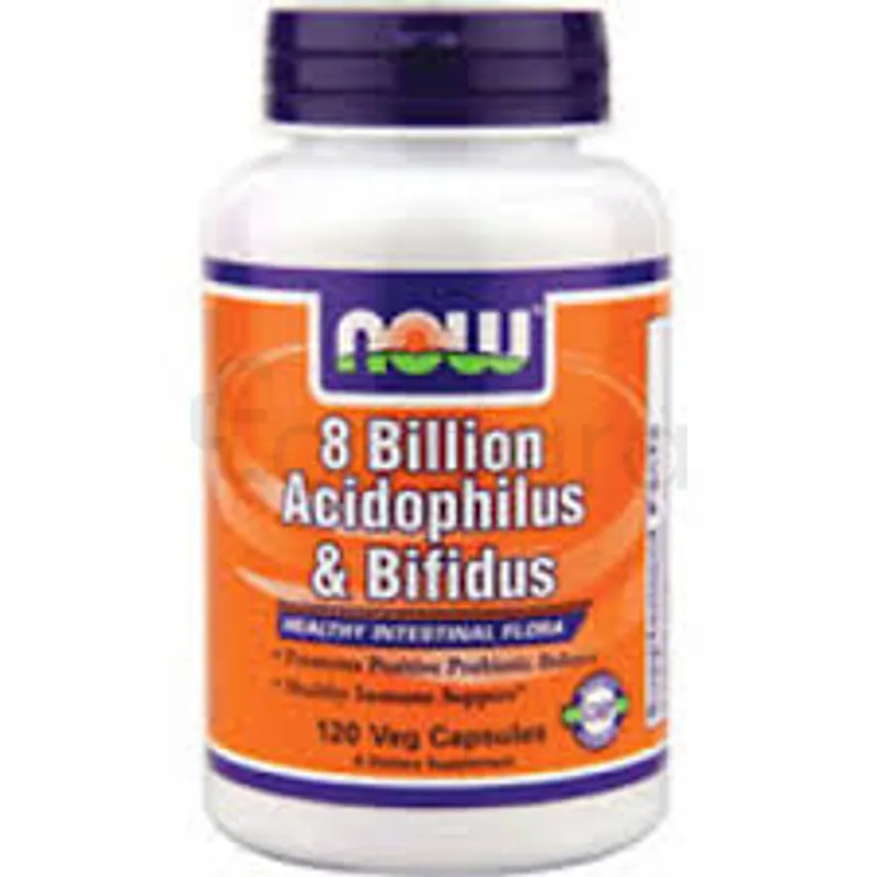 NOW 8 BILLION ACIDOPHILUS ET BIFIDUS BOITE DE 120 CAPSULES