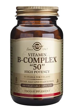 SOLGAR VITAMIN B-COMPLEX 50 BOITE DE 100 CAPSULES