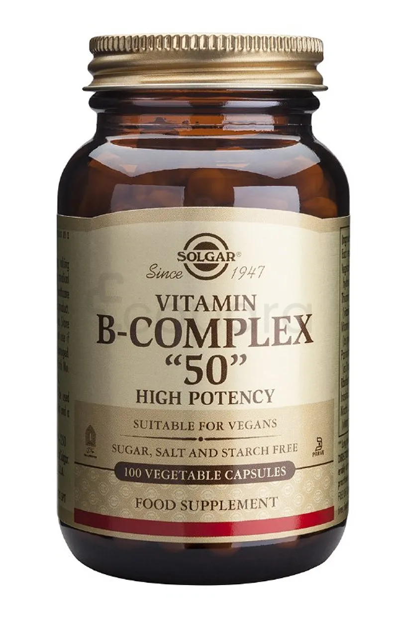 SOLGAR VITAMIN B-COMPLEX 50 BOITE DE 100 CAPSULES