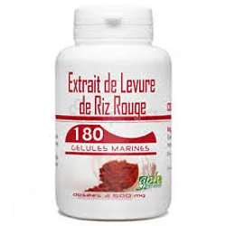 GPH EXTRAIT DE LEVURE DE RIZ ROUGE 600MG BOITE DE 180 GÉLULES