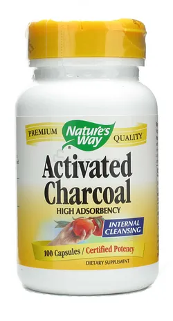 NATURE'S WAY ACTIVATED CHARCOAL 560MG BOITE DE 100 CAPSULES