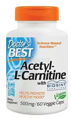 DOCTOR'S BEST ACETYL-L-CARNITINE 500MG BOITE DE 60 CAPSULES