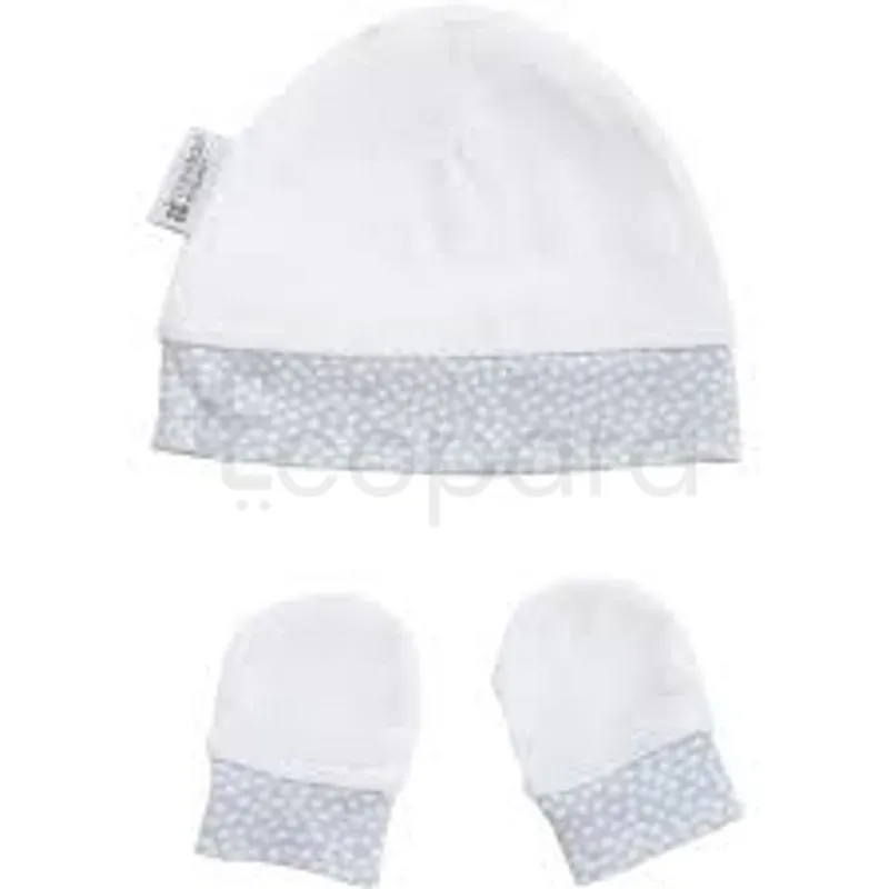 CANDIDE BONNET ET MOUFLES NAISSANCE BLANC