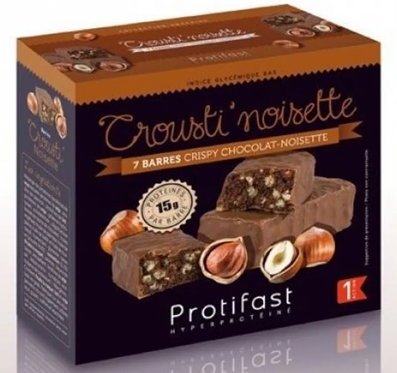 PROTIFAST CROUSTI CHOCOLAT NOISETTE BOITE DE 7 BARRES