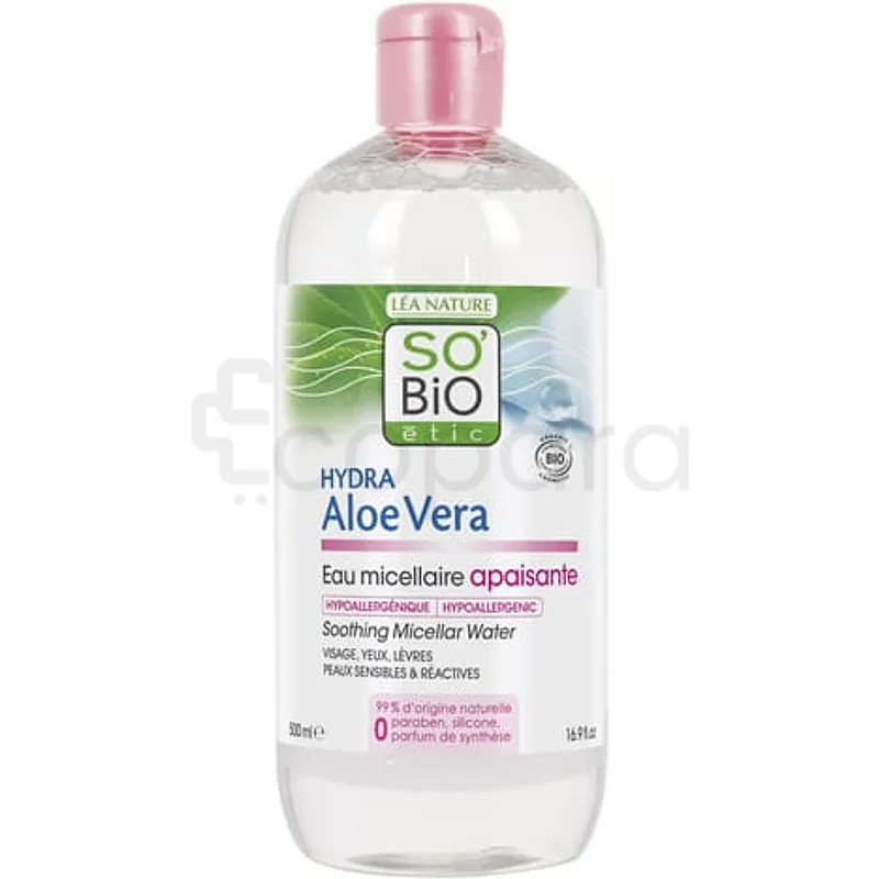 SO'BIO ETIC HYDRA ALOE VERA EAU MICELLAIRE APAISANTE 500ML