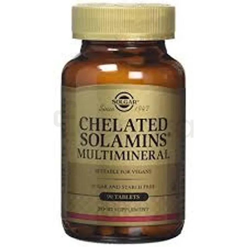 SOLGAR CHELATED SOLAMINS MULTIMINERAL BOITE DE 90 COMPRIMES