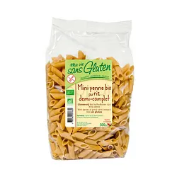 MA VIE SANS GLUTEN MINI PENNE AU RIZ DEMI COMPLET 500G