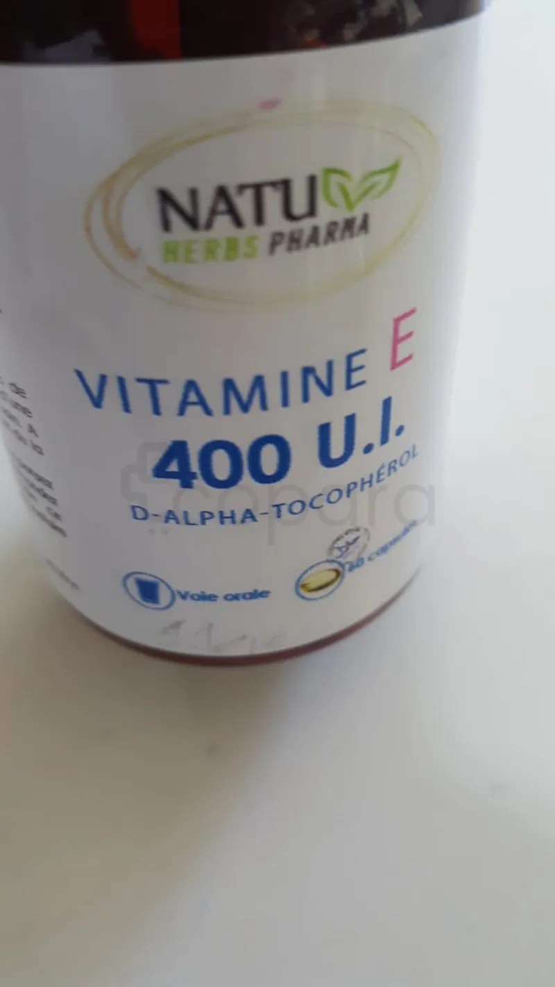 NATU HERBS PHARMA VITAMINE E 400UI BOITE DE 60 COMPRIMES
