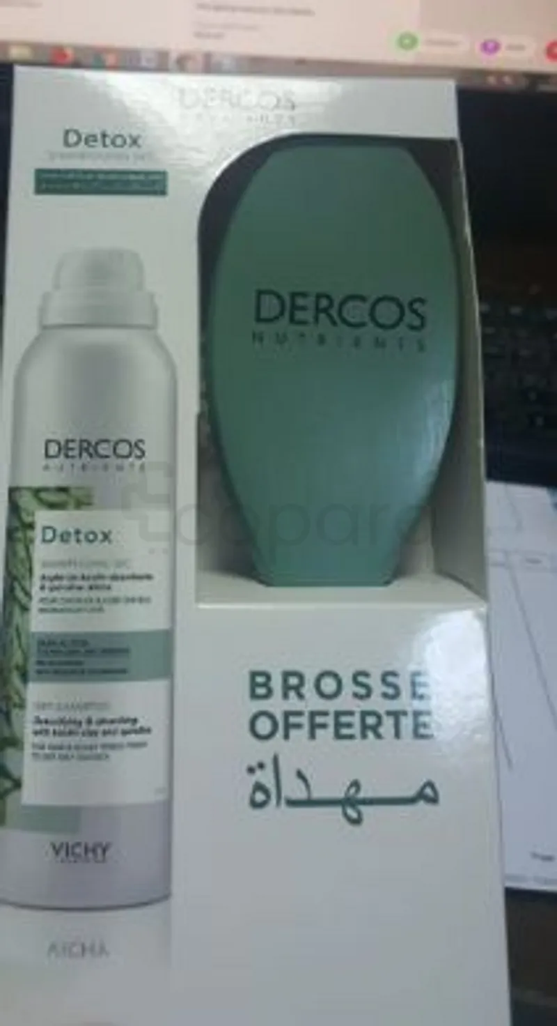 VICHY DERCOS SHAMPOOING SEC DETOX 150ML + BROSSE OFFERTE
