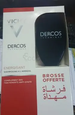 VICHY DERCOS SHAMPOOING ENERGISANT 200ML + BROSSE OFFERTE