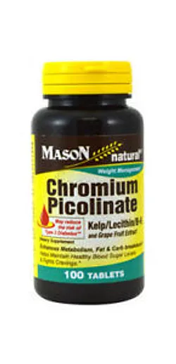 MASON NATURAL CHROMIUM PICOLINATE BOITE DE 100 COMPRIMES