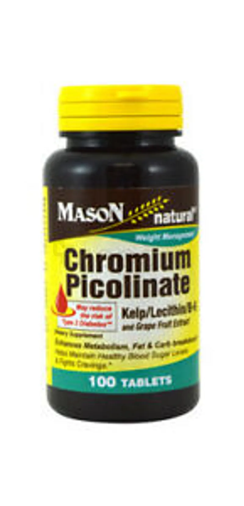MASON NATURAL CHROMIUM PICOLINATE BOITE DE 100 COMPRIMES