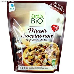 LEA NATURE JARDIN BIO MUESLI CHOCOLAT NOIR GRAINES DE LIN 375G