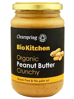 CLEARSPRING BIO KITCHEN ORGANIC PEANUT BUTTER CRUNCHY BEURRE DE CACAHUETES 350G