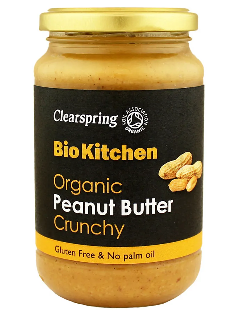 CLEARSPRING BIO KITCHEN ORGANIC PEANUT BUTTER CRUNCHY BEURRE DE CACAHUETES 350G