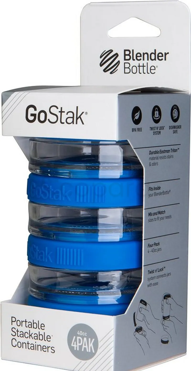 GOSTAK BLENDER BOTTLE PORTABLE STACKABLE CONTAINERS BOITE DE 3