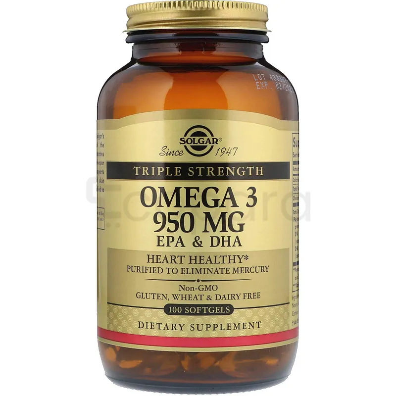 SOLGAR OMEGA 3 950MG BOITE DE 100 SOFTGELS