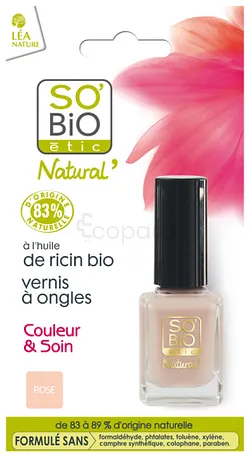 SO'BIO ETIC VERNIS A ONGLES NUMERO 03 ROMANTIQUE ROSE 10ML