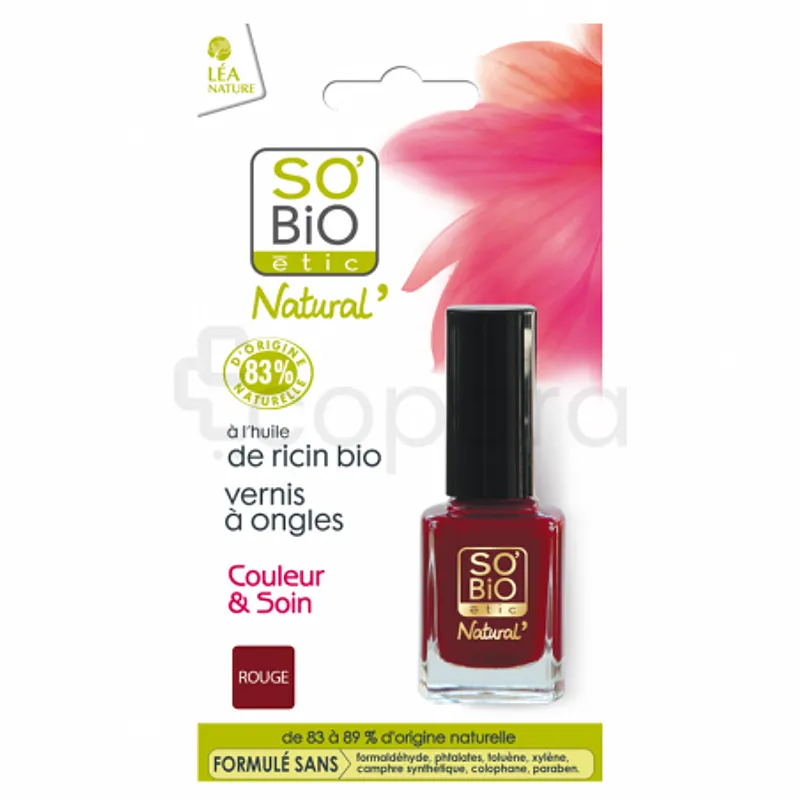 SO'BIO ETIC VERNIS A ONGLES NUMERO 01 SEDUISANT ROUGE 10ML