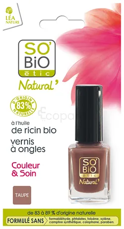 SO'BIO ETIC VERNIS A ONGLES NUMERO 02 TENDRE TAUPE 10ML