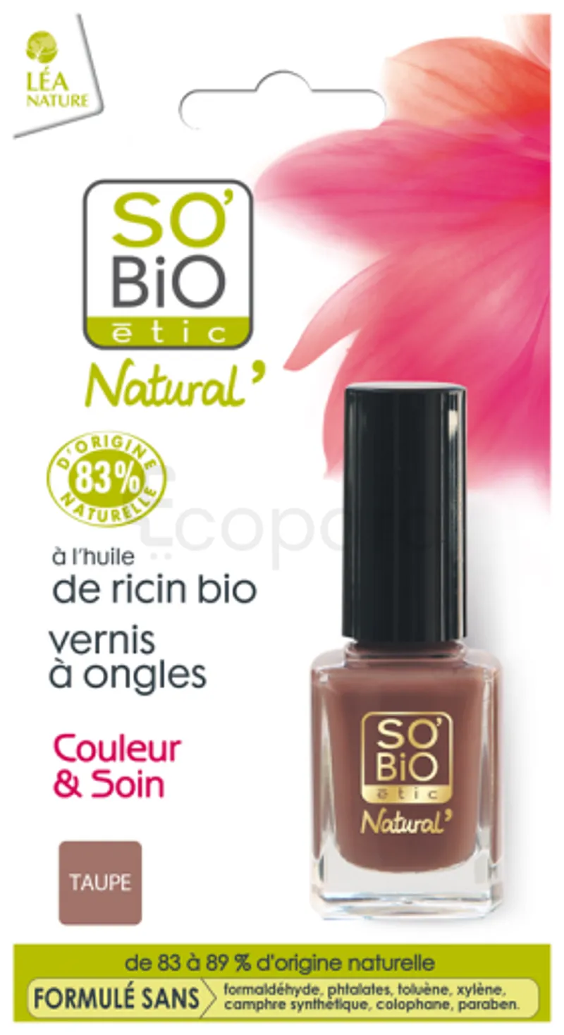 SO'BIO ETIC VERNIS A ONGLES NUMERO 02 TENDRE TAUPE 10ML