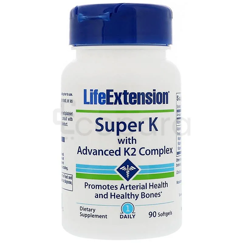 LIFE EXTENSION SUPER K WITH ADVANCED K2 COMPLEX BOITE DE 90 SOFTGELS