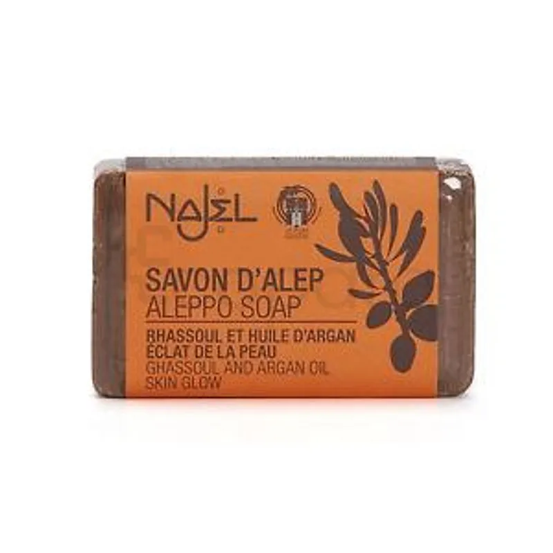 NAJEL SAVON D'ALEP RHASSOUL ET HUILE D'ARGAN 100G