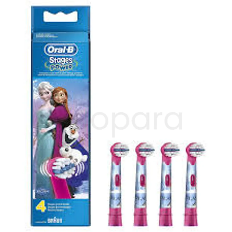 ORAL-B STAGES POWER FROZEN TETES DE BROSSE A DENTS BOITE DE 4
