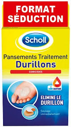 SCHOLL PANSEMENTS TRAITEMENT DURILLONS CORICIDES BOITE DE 4