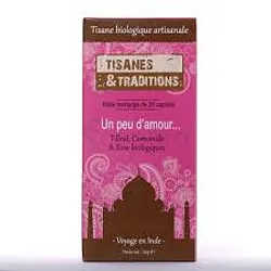 TISANES ET TRADITIONS UN PEU D'AMOUR BOITE DE 20 SACHETS