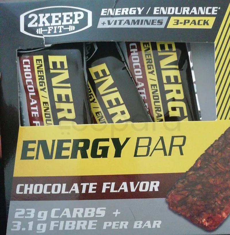 2KEEP ENERGY BAR CHOCOLATE FLAVOR CARBS 23G+ 3.1 FIBRE PER BAR