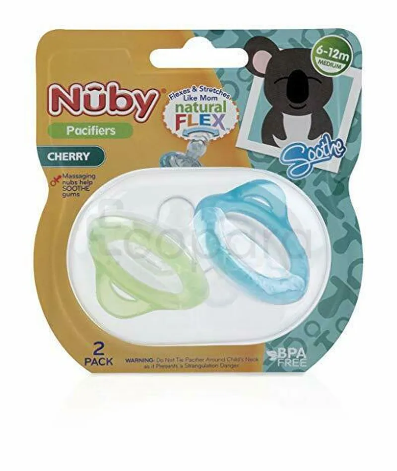NUBY NATURAL FLEX CHERRY 6-36MOIS BOITE DE 2 REFERENCE 5822MACS