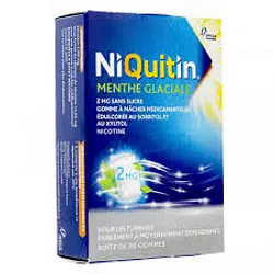 NIQUITIN MENTHE GLACIALE 2MG BOITE DE 100 GOMMES