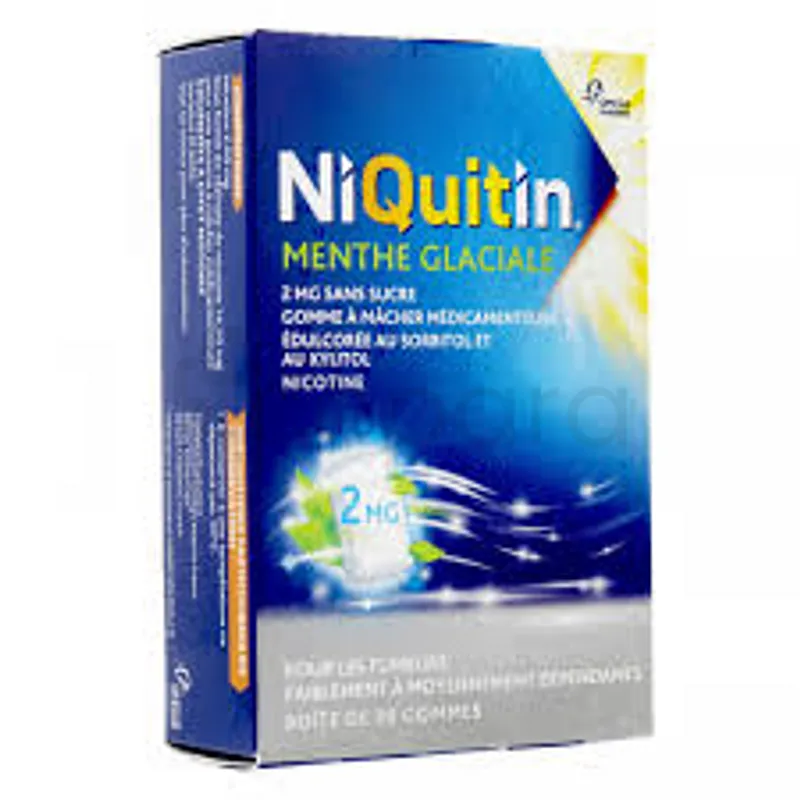 NIQUITIN MENTHE GLACIALE 2MG BOITE DE 100 GOMMES