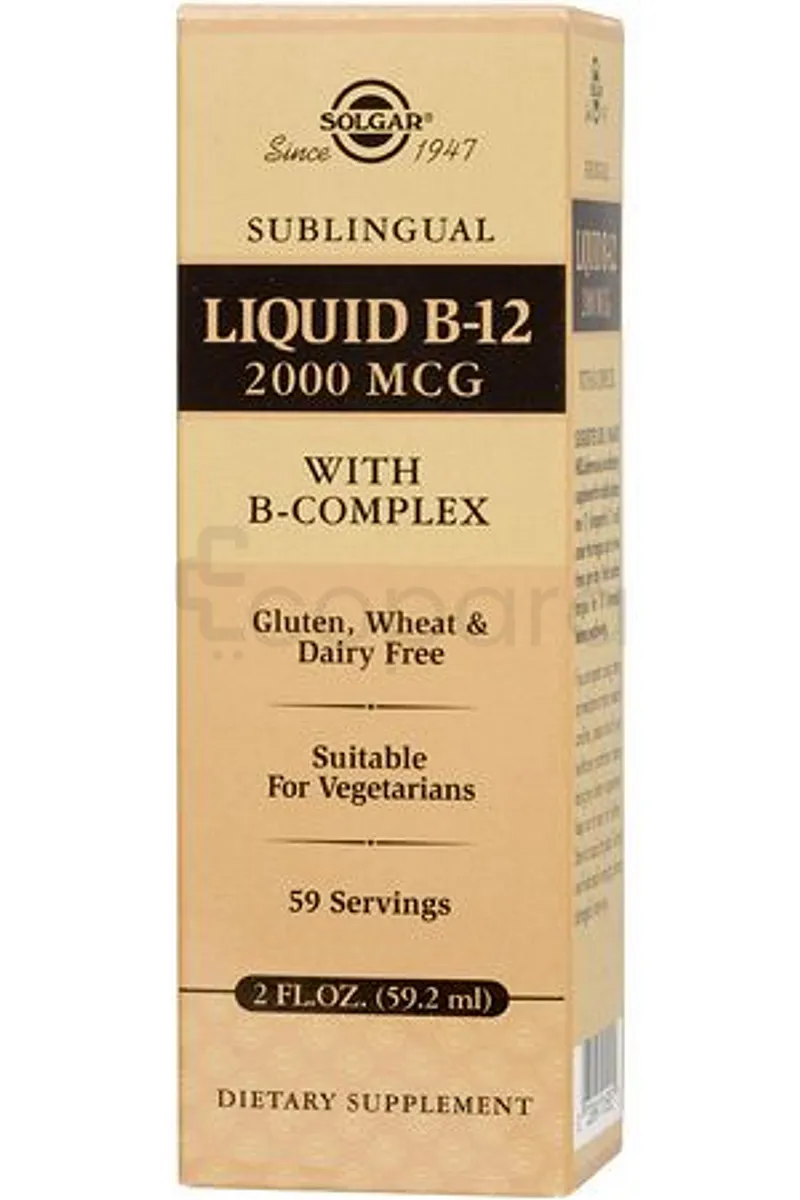 SOLGAR LIQUID B-12 2000MCG 59.2ML
