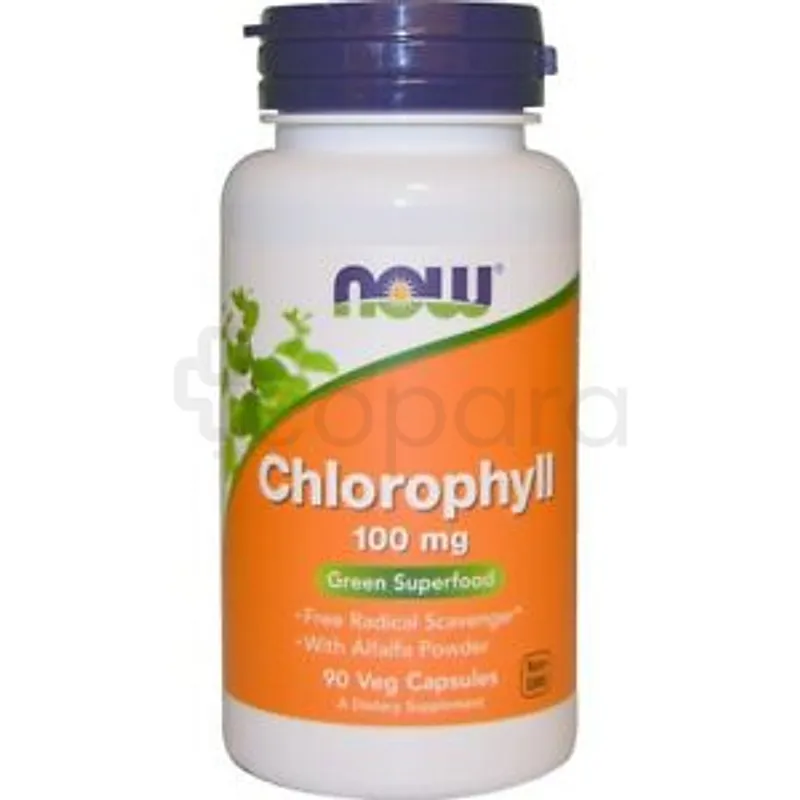 NOW CHLOROPHYLL 100MG BOITE DE 90 CAPSULES