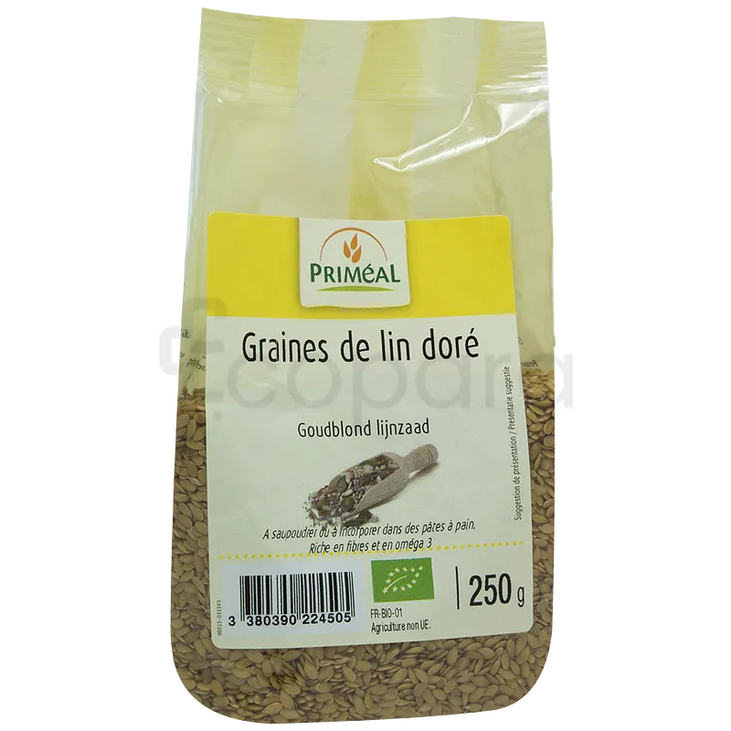 PRIMEAL GRAINES DE LIN DORE 500G