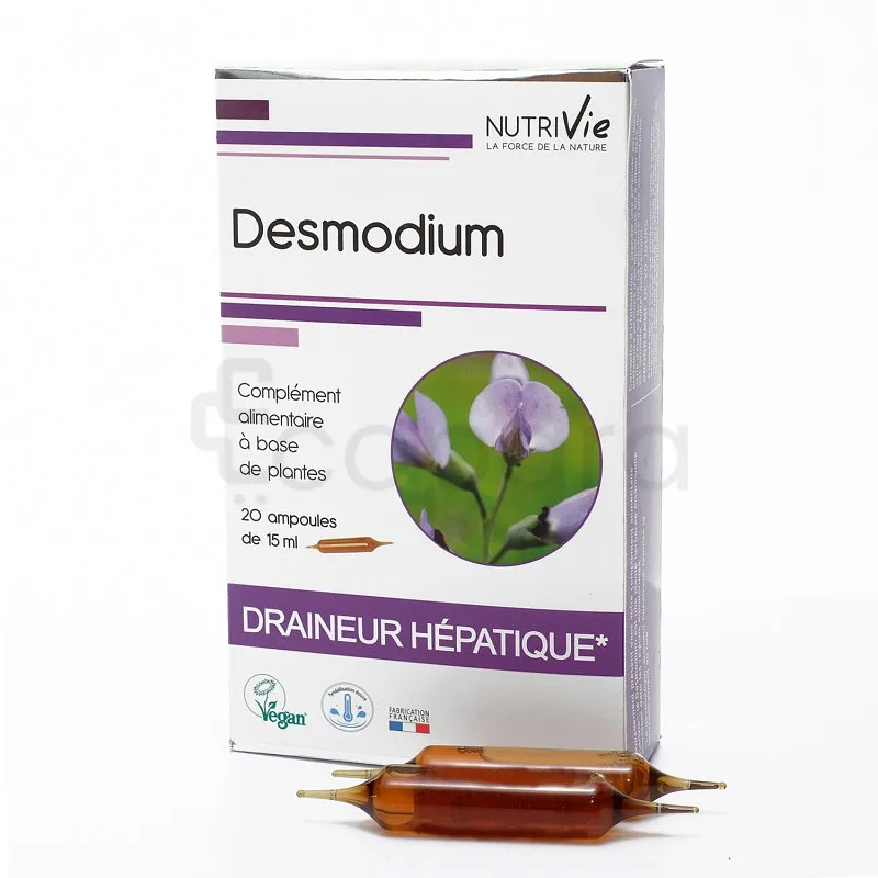 NUTRIVIE DESMODIUM DRAINEUR HEPATIQUE BOITE DE 20 AMPOULES